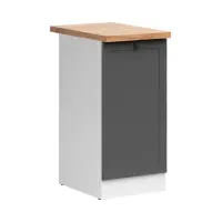 Armario inferior de cocina Junona Line 40 cm derecho grafito con encimera