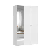 Armario modular Flex 150 cm con puertas y espejo blanco