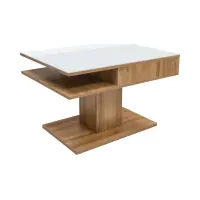 Mesa de centro Campo 80x60 blanco/roble wotan