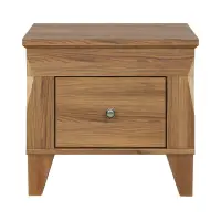 Mesita de noche Bergen 50 cm con cajón alerce sibiu dorado