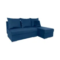 Sofá rinconera universal Laro convertible con arcón azul marino