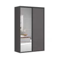 Armario corredero Flex 150 cm con espejo grafito