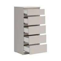 Komoda Tetrix 50 cm z 5 szufladami kaszmir