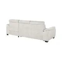 Sofá rinconera derecho Aguda convertible con arcón beige