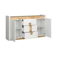 Комод Alameda 172 см с 2 дверями и 3 ящиками дуб вестминстер/белый глянец