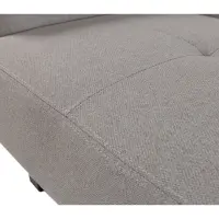 Sofá cama de tres plazas Maro plegable con arcón, tela trenzada gris