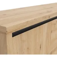 Szafka TV Larios 143 cm z 3 drzwiczkami dąb artisan/czarny