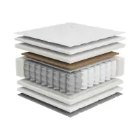 Conjunto de cama Alameda blanco brillo con somier y colchón Ceres AV 160x200