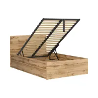 Cama Tetrix 120x200 con somier y contenedor roble wotan