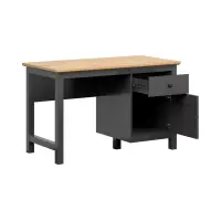 Escritorio Hesen 120 cm con puerta y cajón grafito