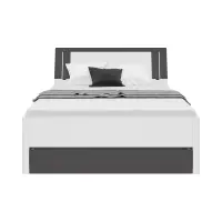 Кровать Saturn 140x200 с 3 ящиками белый/графит
