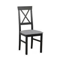 Silla tapizada Alla 3 negro-gris