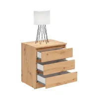 Szafka nocna Saturn 45 cm z 3 szufladami dąb artisan