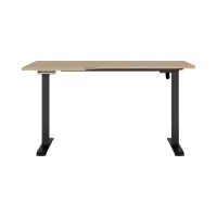 Escritorio de esquina con regulación eléctrica Space Office 140 cm izquierdo roble artisan