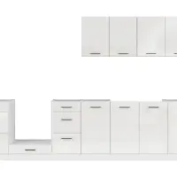 Conjunto de cocina Junona Line 300 cm brillo tiza