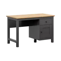 Escritorio Hesen 120 cm con puerta y cajón grafito