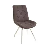 Silla tapizada Henry marrón oscuro