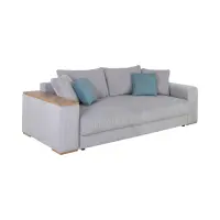 Sofá de tres plazas Peter cama con arcón de pana gris