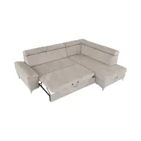 Sofá rinconera derecho Raul convertible con arcón beige