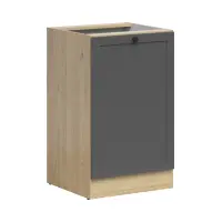 Mueble de cocina inferior Junona Line 50 cm derecho con puerta roble bernstein/grafito