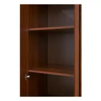 Armario de seis puertas Kent 227 cm con espejo y cajones castaño