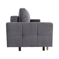 Sofá de tres plazas Torent convertible de terciopelo gris