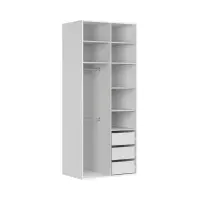 Armario de dos puertas Flex 100 cm con espejo blanco