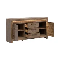 Cómoda Torin 180 cm con 2 puertas y 3 cajones roble ribbeck marrón