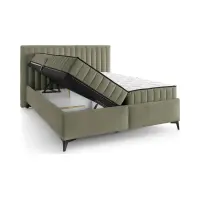 Cama continental Joy 160x200 con contenedores verde claro