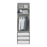 Armario de dos puertas Flex 75 cm con espejo blanco