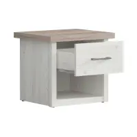 Mesita de noche Luca Juzi 51 cm con cajón alerce sibiu claro/roble sonoma oscuro