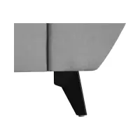 Sofá de dos plazas Doria con arcón de terciopelo gris