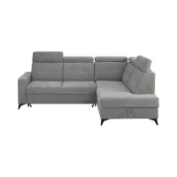 Угловой диван правосторонний Amado раскладной с ящиком серый