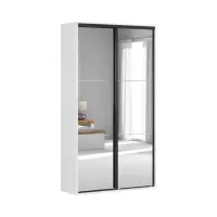 Armario corredero Flex 120 cm con espejo blanco