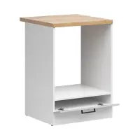 Mueble de cocina para horno encastrable Junona Line 60 cm gris claro brillo con encimera