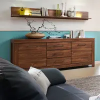 Cómoda Gent 200 cm con 2 puertas y 3 cajones roble stirling