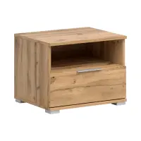 Mesita de noche Zele 50 cm con cajón roble wotan