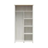 Armario de dos puertas Loksa 101 cm pino andersen blanco/roble grandson