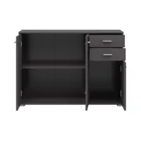 Cómoda Noeda 106 cm con 3 puertas y 2 cajones grafito