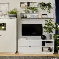 Vitrina Forn 94 cm con 3 puertas blanco brillo