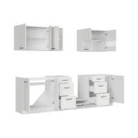 Conjunto de cocina Junona Line 260 cm tiza brillo