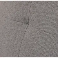 Sofá cama de tres plazas Maro plegable con arcón, tela trenzada gris