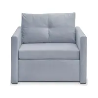 Sofá cama individual Bunio con arcón gris