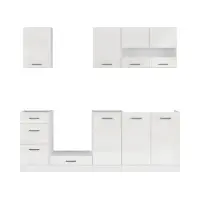 Conjunto de cocina Junona Line 220 cm tiza brillo