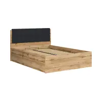 Cama Tetrix 140x200 con somier y contenedor roble wotan