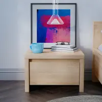 Mesita de noche Kaspian 51 cm con cajón roble sonoma