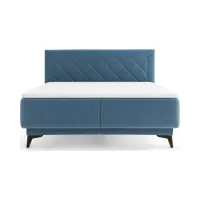 Cama continental Zalea 160x200 con arcón azul