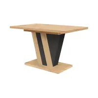 Mesa extensible Zatar 125/170x75 roble artisan/negro