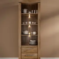 Estantería Gent 68 cm con 2 cajones y 4 estantes roble stirling