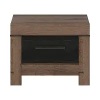 Mesita de noche Balin 57 cm con cajón roble monastery/roble negro